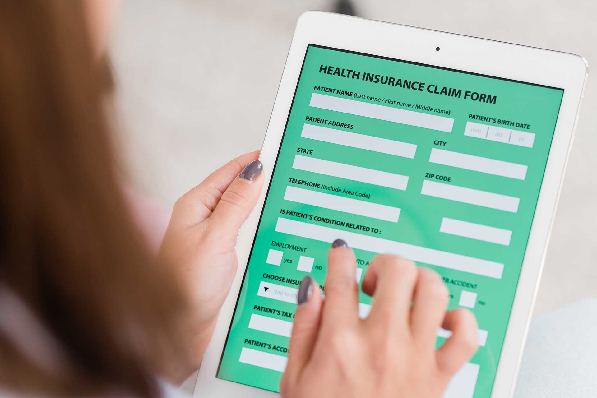 Insurance claim form